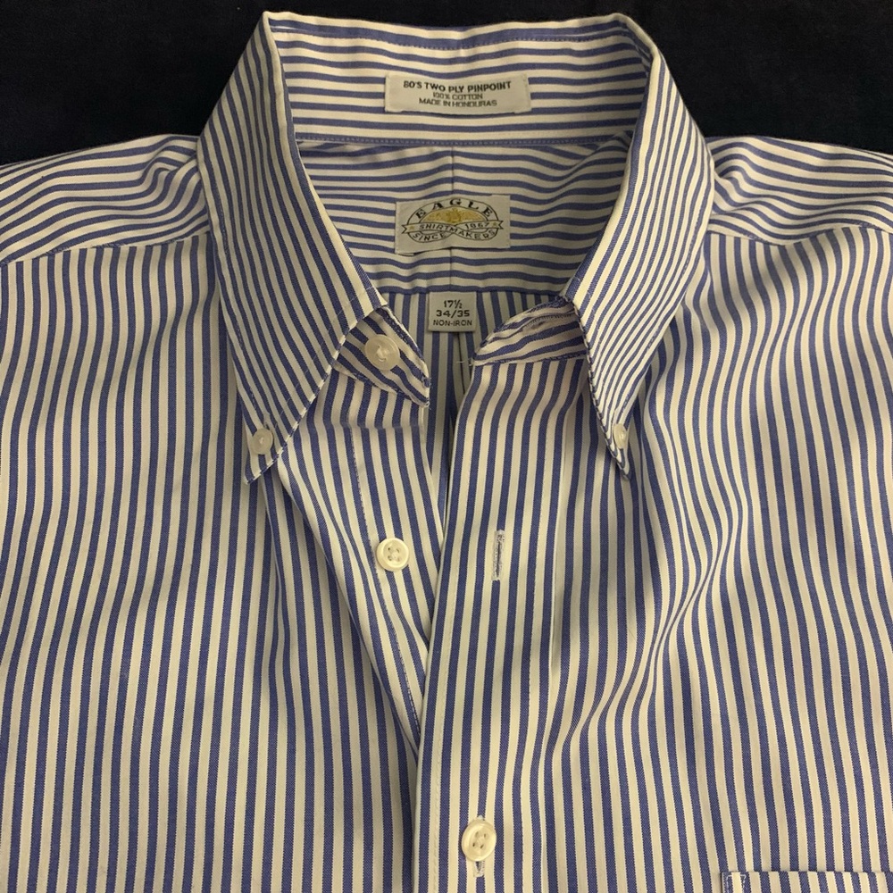 EAGLE SHIRTMAKERS ‘80s Two Ply Pinpoint All Cotton Shirt